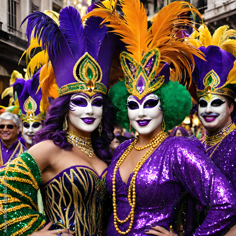 Mardi Gras carnival festival, ai-generatet