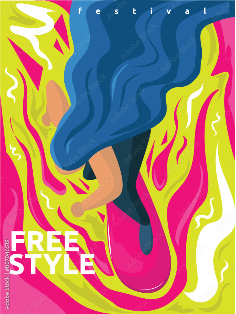freestyle poster template. suitable for extreme sport poster