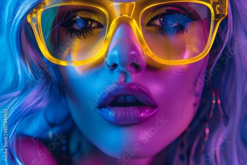 beauty woman portrait neon light © Olha