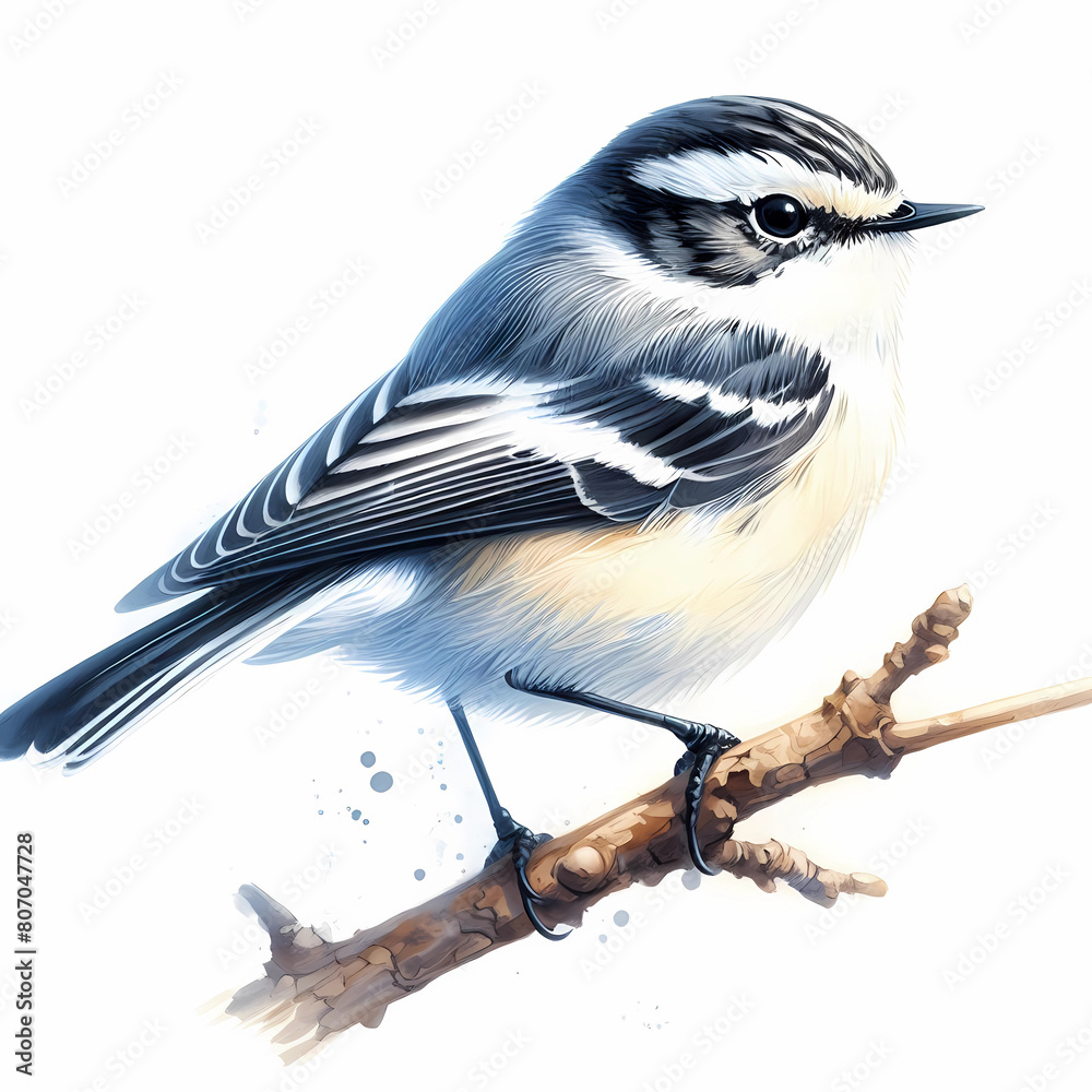 Obraz premium watercolor painting of a beautiful small backyard bird