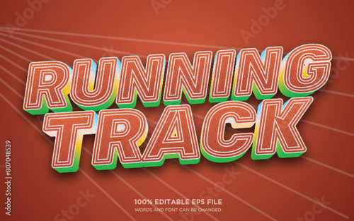 Running Track editable text style effect	
