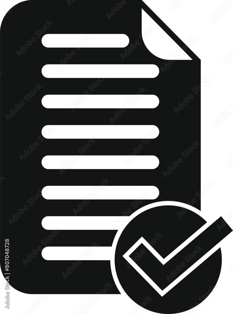 Approved document icon simple vector. Seal paper. Approval page form Approved document icon simple vector. Seal paper. Approval page form
