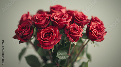 Vector Red Roses  A Bouquet of Vibrant Elegance  Each Blossom Standing Proudly Alone on a Pristine White Background.