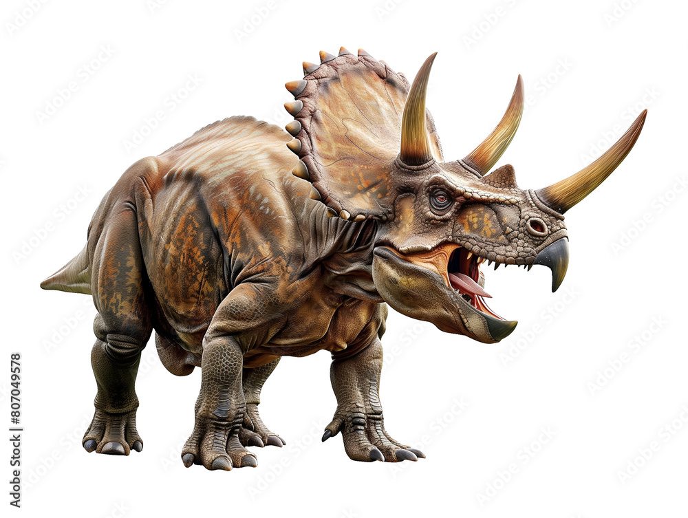Fototapeta premium Triceratops Isolated on Transparent Background 