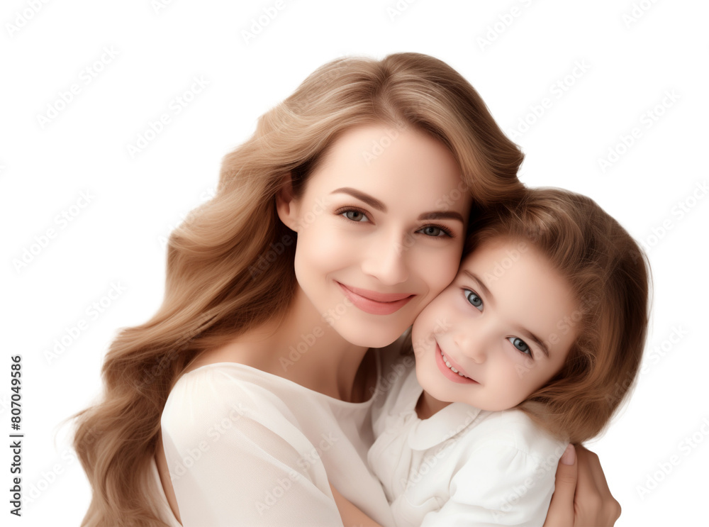 Mother and Daughter Love for Mother's Day Isolated on Transparent Background
Mother and Daughter Love for Mother's Day Isolated on Transparent Background