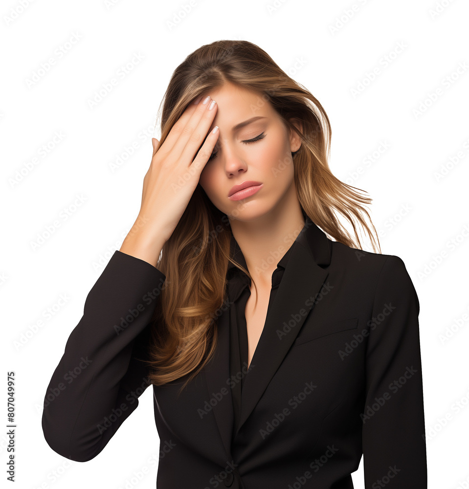 Businesswoman Facepalm Isolated on Transparent Background
Businesswoman Facepalm Isolated on Transparent Background