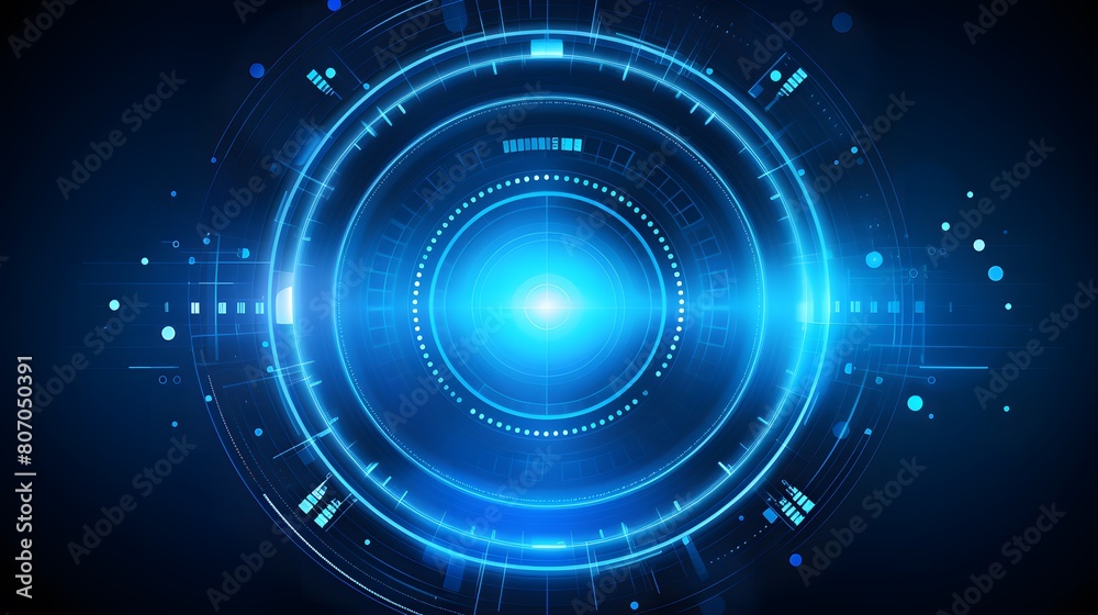 
blue Abstract technology background circles digital hi-tech technology design background. concept innovation. vector illustration