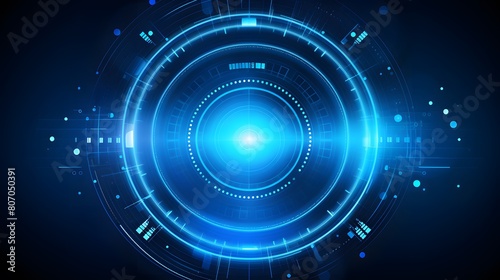 
blue Abstract technology background circles digital hi-tech technology design background. concept innovation. vector illustration