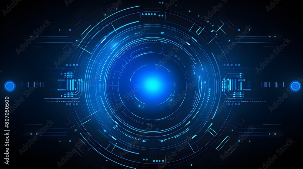
blue Abstract technology background circles digital hi-tech technology design background. concept innovation. vector illustration