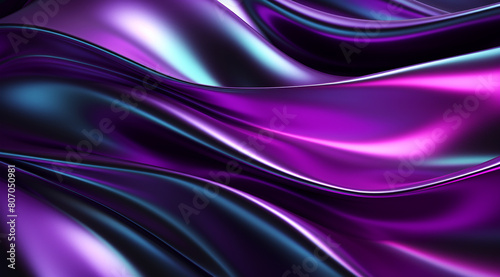 Abstract background of soft lavender liquid metal with waves and stars, dark silver, and black colors