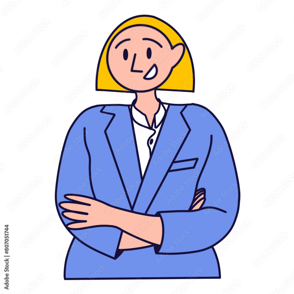 Personnage, femme avec blazer, business, femme de pouvoir Personnage, femme avec blazer, business, femme de pouvoir