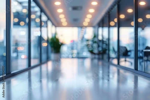 Wallpaper Mural Beautiful blurred background of a light modern office interior with panoramic windows and beautiful Torontodigital.ca