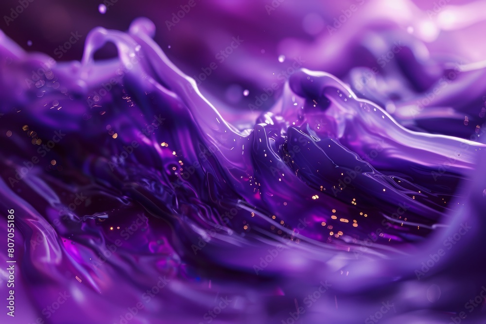 Stunning close-up of a dynamic purple wave, glittering with tiny lights and showcasing a vibrant liquid texture.
Stunning close-up of a dynamic purple wave, glittering with tiny lights and showcasing a vibrant liquid texture.