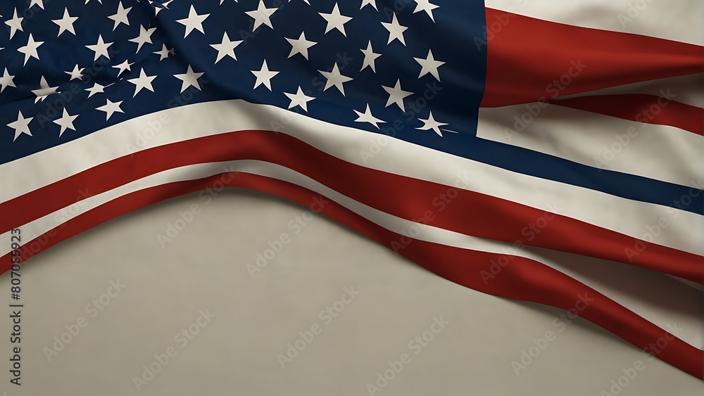 Obraz premium American flag background Minimalistic USA Flag: Independence Day Banner