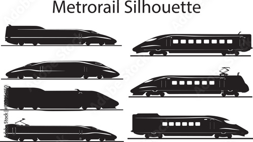Metrorail   Modern Black Silhouette Design Elements
