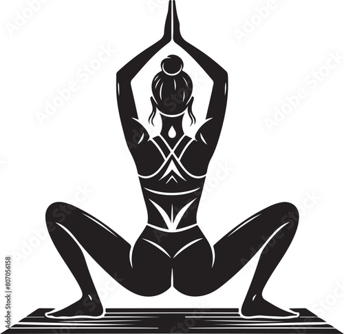 yoga silhouette vector