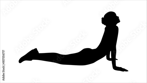 Reclining Human Silhouette - Vector Illustration