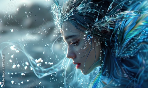 Water fairy - beautiful fictional character -