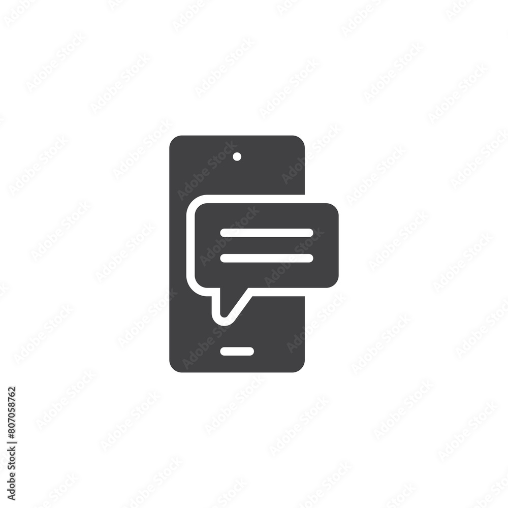 Smartphone message vector icon