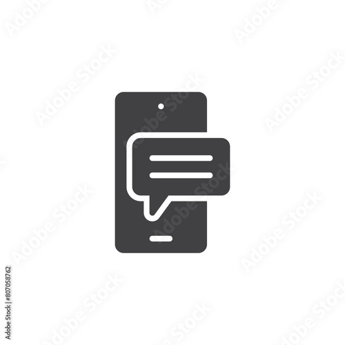 Smartphone message vector icon