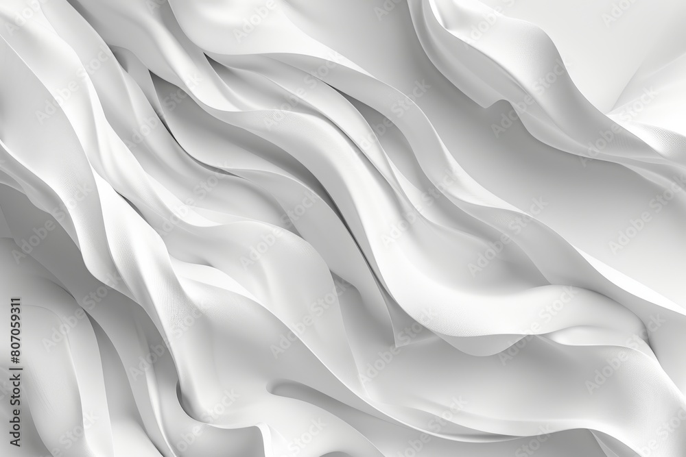 Obraz premium Soft white wavy textured background.