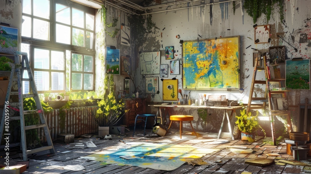 Obraz premium Creativity Fills Up The Room, Background HD For Designer 