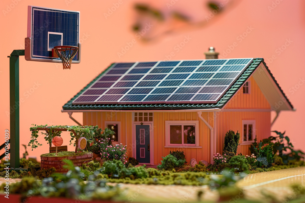 house with solar panel house with solar panel