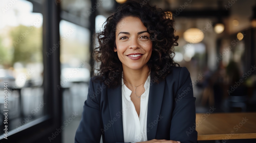 portrait of a smiling 45-year-old Latina businesswoman, portrait of a smiling 45-year-old Latina businesswoman,