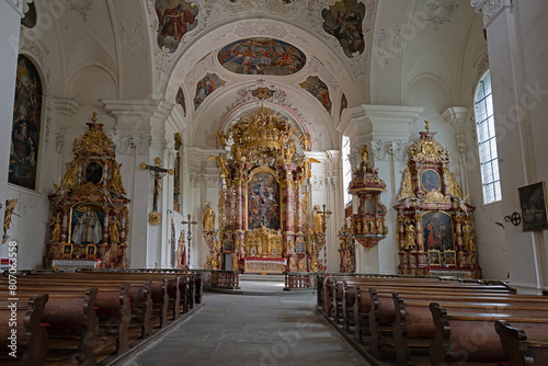 Klosterkirche (Kirchenchiff) Katharinental, Diessenhofen, Kanton Thurgau, Schweiz