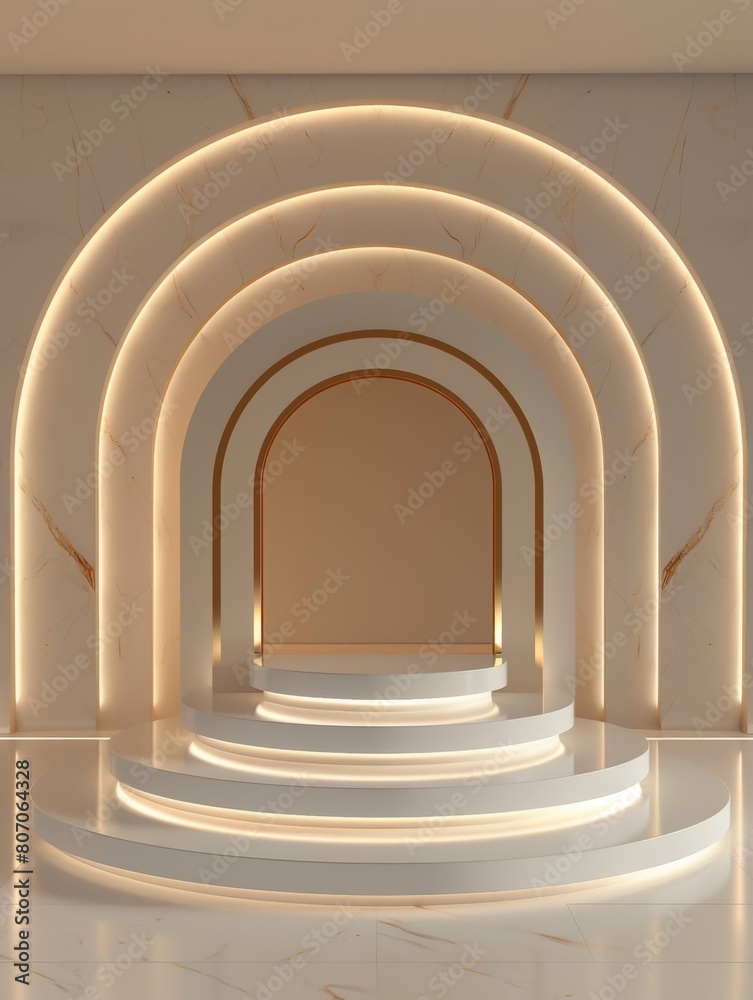 Fototapeta premium Luxury White Marble Cylinder Podium White Background marble texture abstract background pattern with high resolution