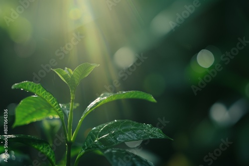 Young Plant Growing In Sunlight