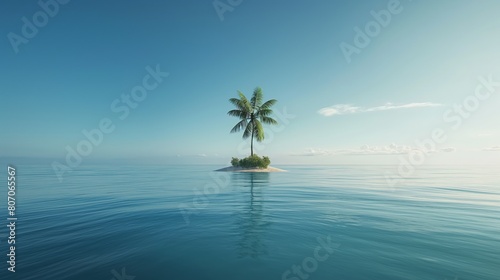 palm tree on the beach © DODI CREATOR
