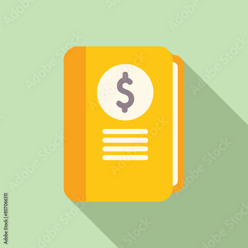 Collateral folder icon flat vector. Tax money form. Investment personal