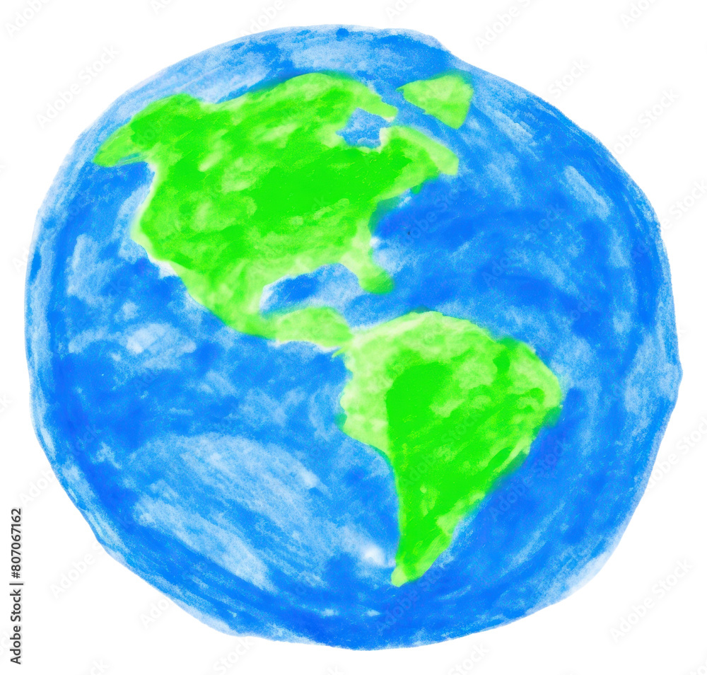 Fototapeta premium PNG Earth drawing planet globe.