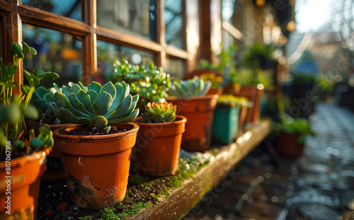 The plants are arranged in a way that creates a sense of order and harmony