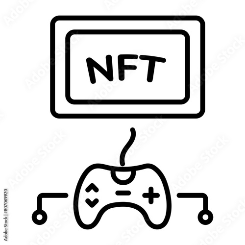 Here’s an linear icon of nft gaming 