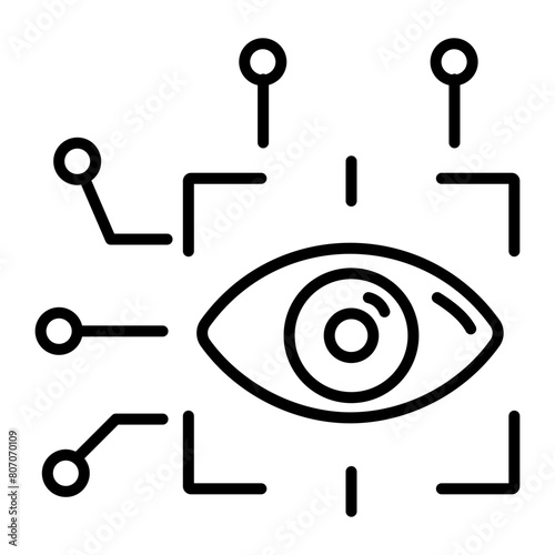 Download linear icon depicting network monitoring 