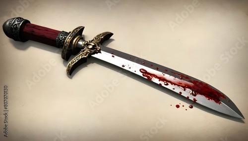A pirates dagger its blade stained with the salt upscaled 4