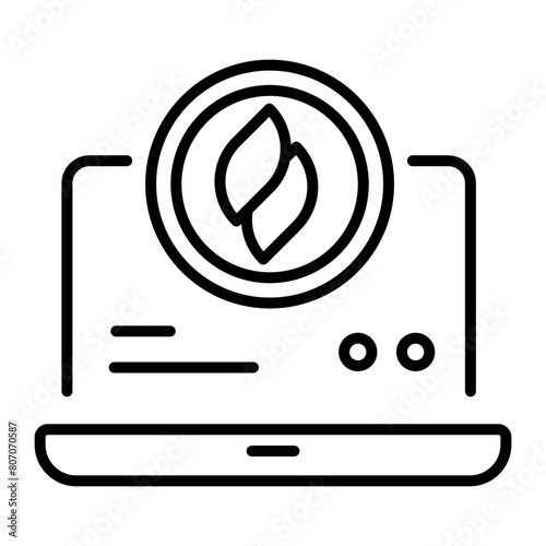Premium linear icon of a seedify token 