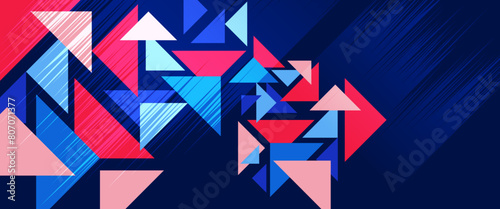 Colorful vector abstract banner for speed sports racing. Graphic abstract stripe racing banner kit designs for wrap vehicle, race car, rally, adventure and livery