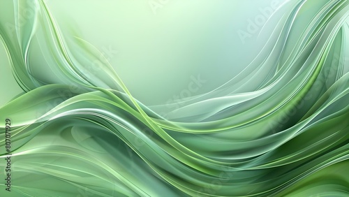 Green abstract background with wavy lines for naturethemed or modern digital designs. Concept Nature, Abstract, Green, Wavy Lines, Modern Design photo