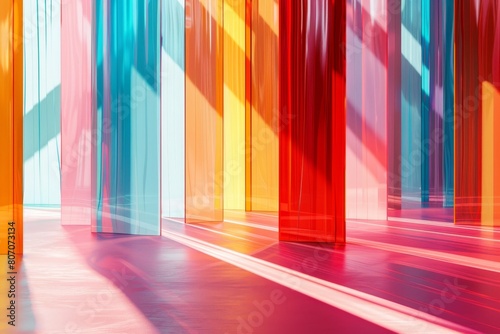 A colorful abstract image with a lot of different colors and shapes