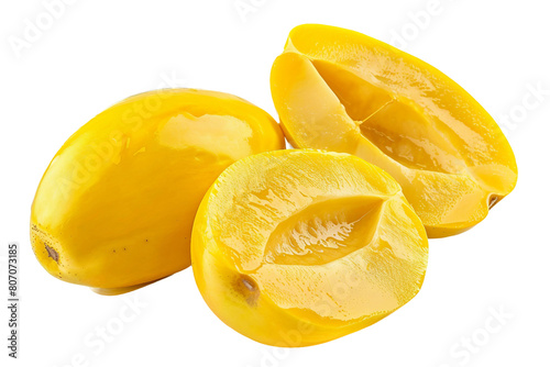 Yellow Eggfruit Isolated on a Transparent Background