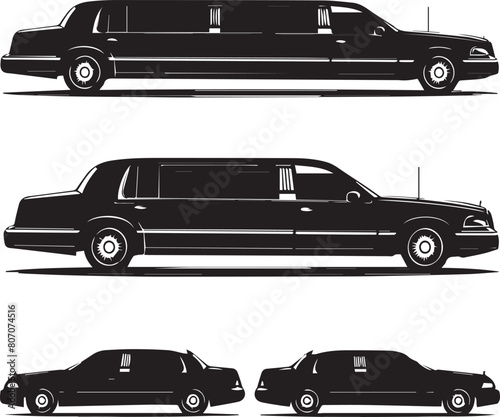 Black Big Micro Car Silhouette vector design