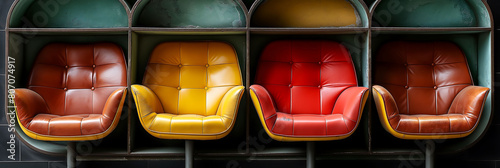 background of armchairs in the style of the 60s