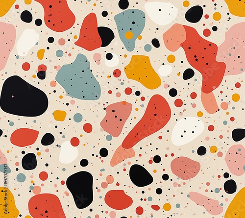 seamless pattern with cats and birds