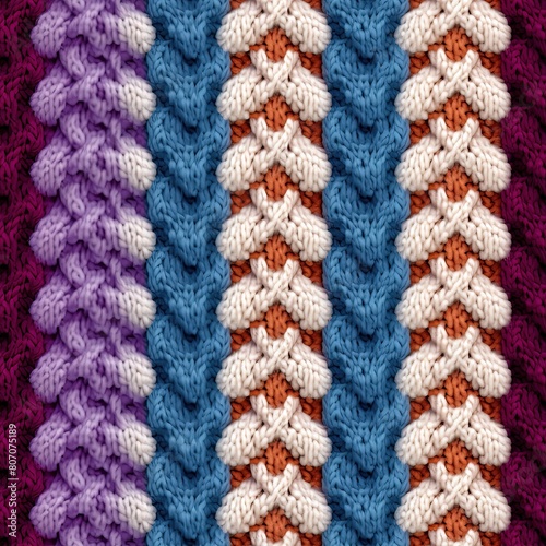 seamless pattern with knitting needles and yarn