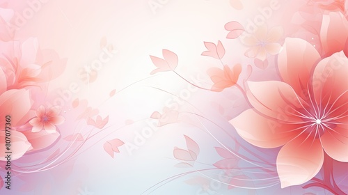 Soft gradient background with delicate floral elements