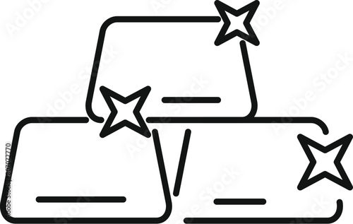 Banking gold bars icon outline vector. Loan money. Collateral finance investor