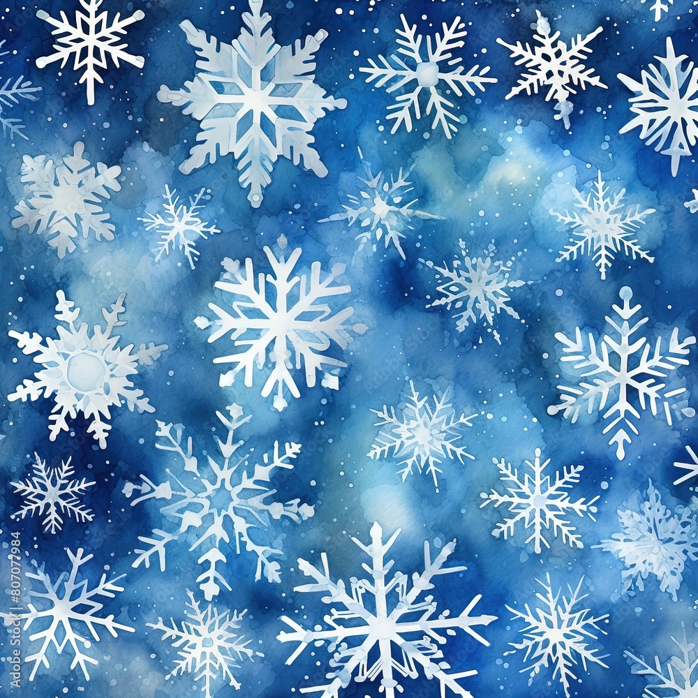 snowflakes on blue background snowflakes on blue background
